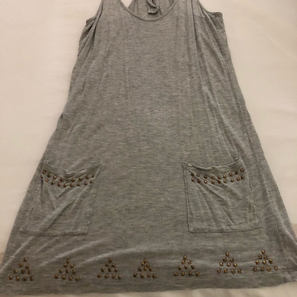 Obey tank dress with studs and leather pull zipper - Picture 1 of 4